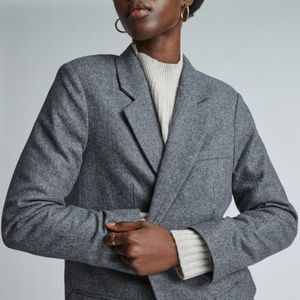 The Oversized Blazer by Everlane in Grey Herringbone
